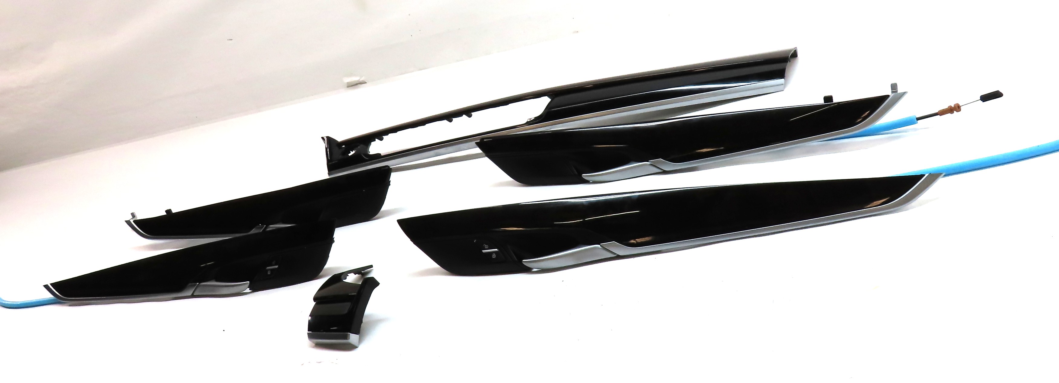 2015 BMW X6 (F16) INTERIOR DASH DOOR WOOD GRAIN TRIM SET-6 (Poplar) — exact item pictured